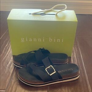 Gianni Bini Black Slide Sandals